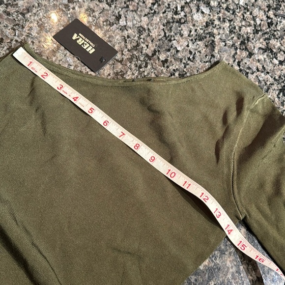 Hera collection knit spandex one shoulder dress NWT L - Picture 6 of 10